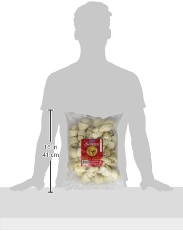 Cadet Premium Grade Beef Hide Knotted Bones Dog Chews, 2 lbs, 4-5"