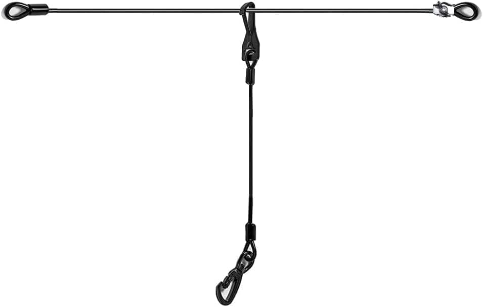 Dog Seat Belt,5FT Chew-Proof Stainless Steel Wire Tether for Car