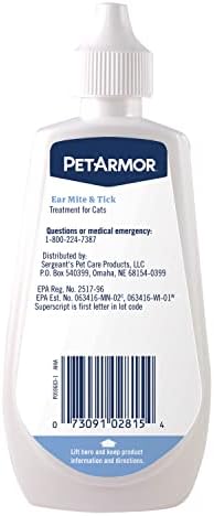 PetArmor Ear Mite Treatment for Cats & Dogs