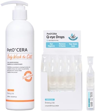 PetO’Cera Cat Care Bundle | Hypoallergenic Shampoo & Conditioner +