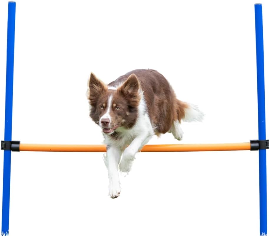 TRIXIE Dog Agility Hurdle with Height Adjustable Crossbar