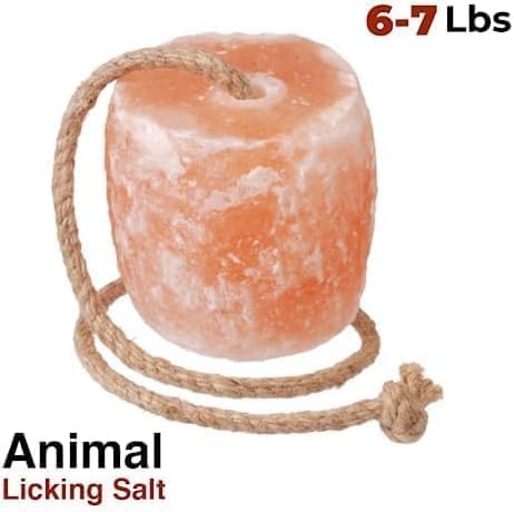 6β7 lbs Himalayan Salt Lick Block for Horses and Deer on Rope β
