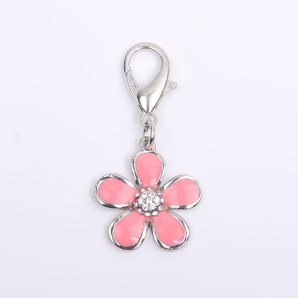 Bling Rhinestones Flower Charm Pendant Jewelry for Pet Dog Cat Puppy
