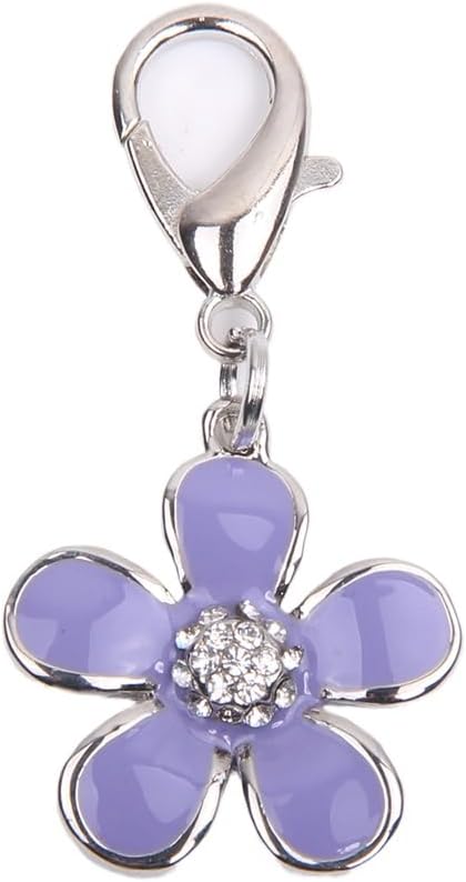 Bling Rhinestones Flower Charm Pendant Jewelry for Pet Dog Cat Puppy