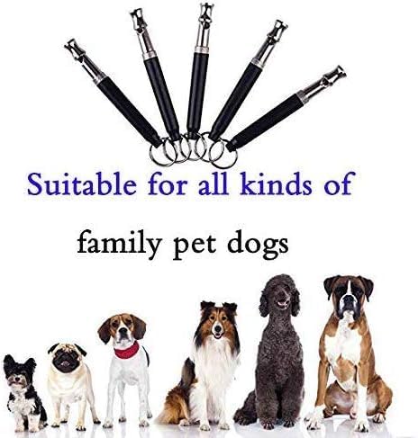 Dog Whistle 2 Pack Adjustable Ultrasonic Silent for Barking & Recall
