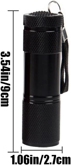 Black Light Flashlight Mini 9 LED 395nm UV Flashlight for Pet Urine