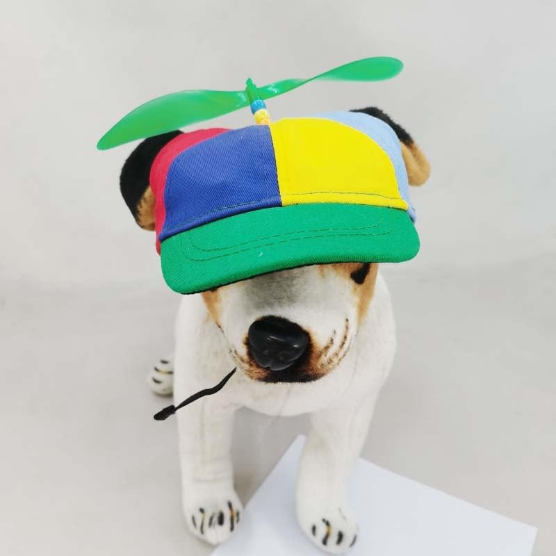 Propeller Pet Hats, Funny Helicopter Adjustment Green Hats for Dog
