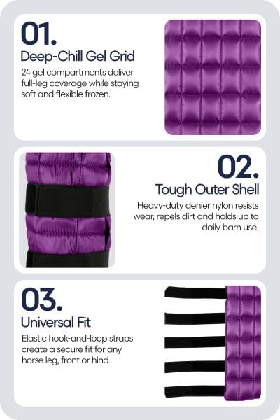 Equinavia Cool Relief Therapy Ice Wrap, Recovery Horse Ice Boots