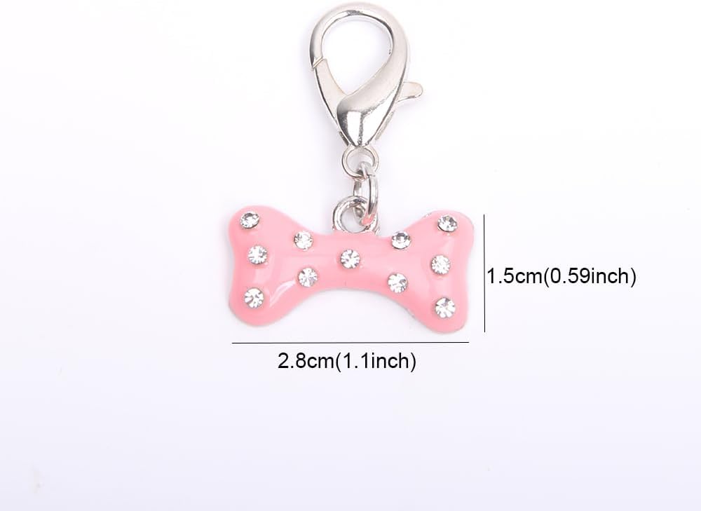 XKSRWE Bling Rhinestones Bone Charm Pendant Jewelry for Pet Dog Cat