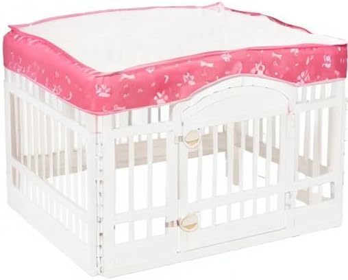 Dog Playpen Mesh Top Cover for 36" Inch Pet Playpen with 4 Panels