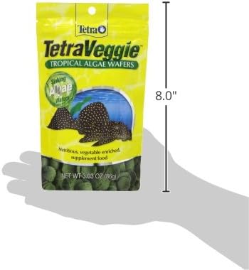 Tetra PlecoWafers Fish Food for Algae Eaters, 3.03 oz