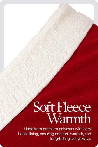 HORZE Santa Christmas Fleece Horse Cooler Blanket with Faux Fur