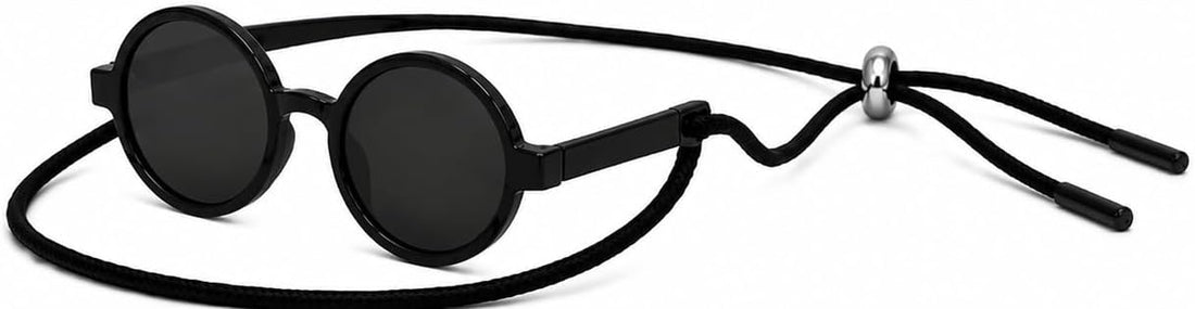 G016 Small Breed Dog up to 15lbs Pet Cat Round Tiny Sunglasses (Black)