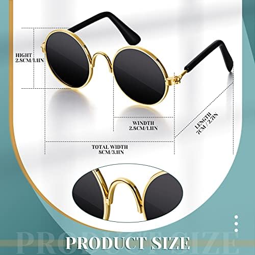 Xuniea 2 Pcs Pet Collar Set, Chain and Sunglasses