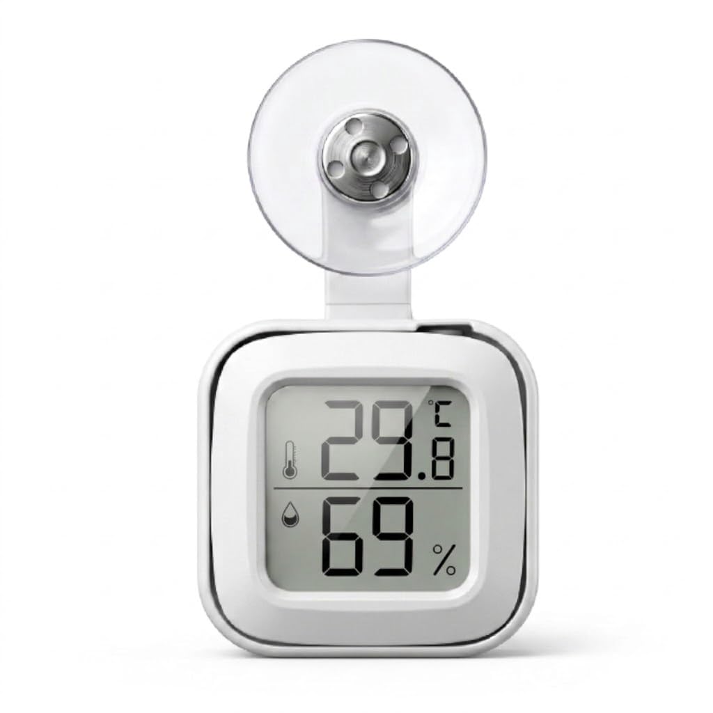 Reptile Thermometer and Humidity Gauge with Suction Cup