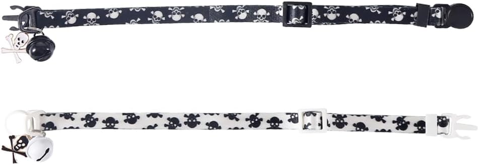 4 Pack Halloween Cat Collar with Bell Breakaway Adjustable for Kitty