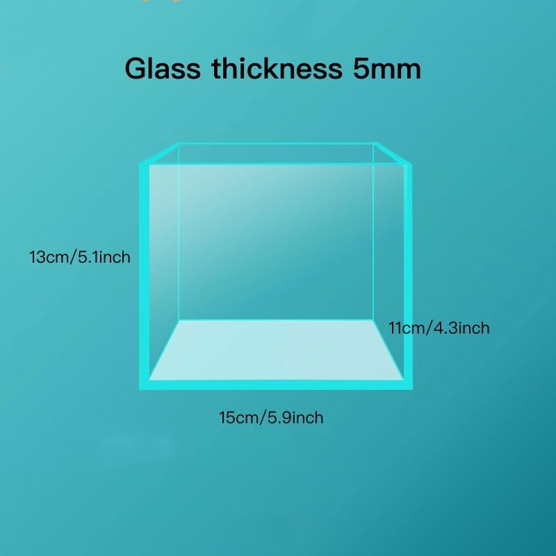 AWXZOM Small Nano Tall Rimless Tank, Glass Fish Tank, Betta Tank