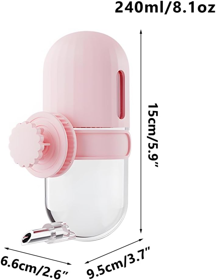 Bird Water Dispenser, 240ML Detachable Bird Drinking Bottle Automatic