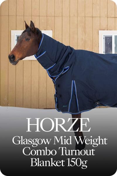 HORZE Glasgow Waterproof Combo Turnout Horse Blankets for Real Horses