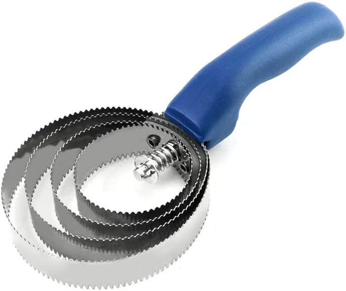 QWORK Reversible Stainless Steel Curry Comb with Soft Touch Grip