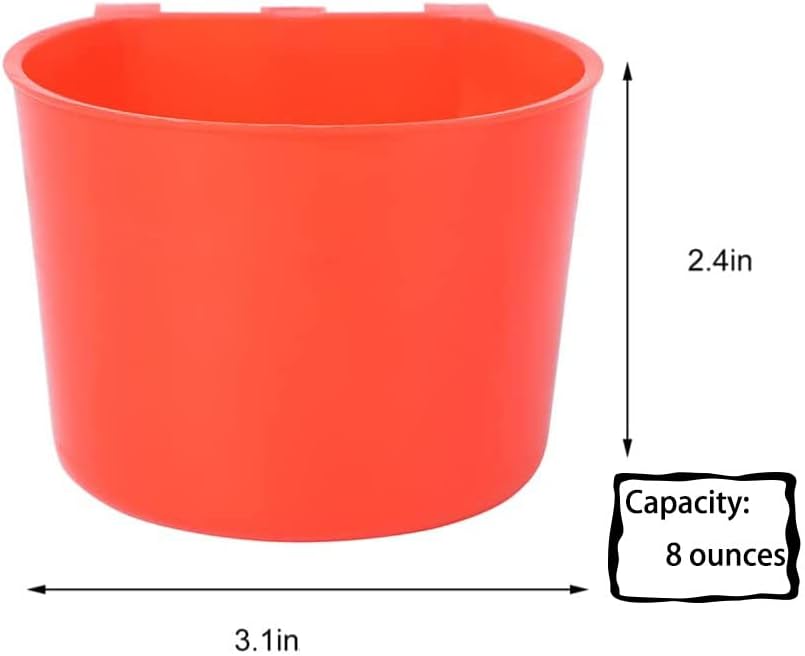 AMZSYLV 10 Pack Bird Cage Feeding Cups Chicken Seed Bowl Hanging