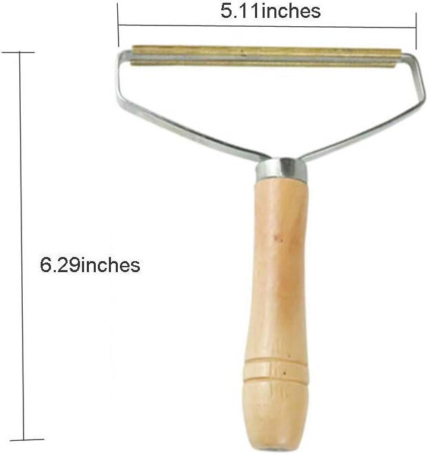 Carpet Pet Hair Remover, Portable Wooden Handle Lint Roller