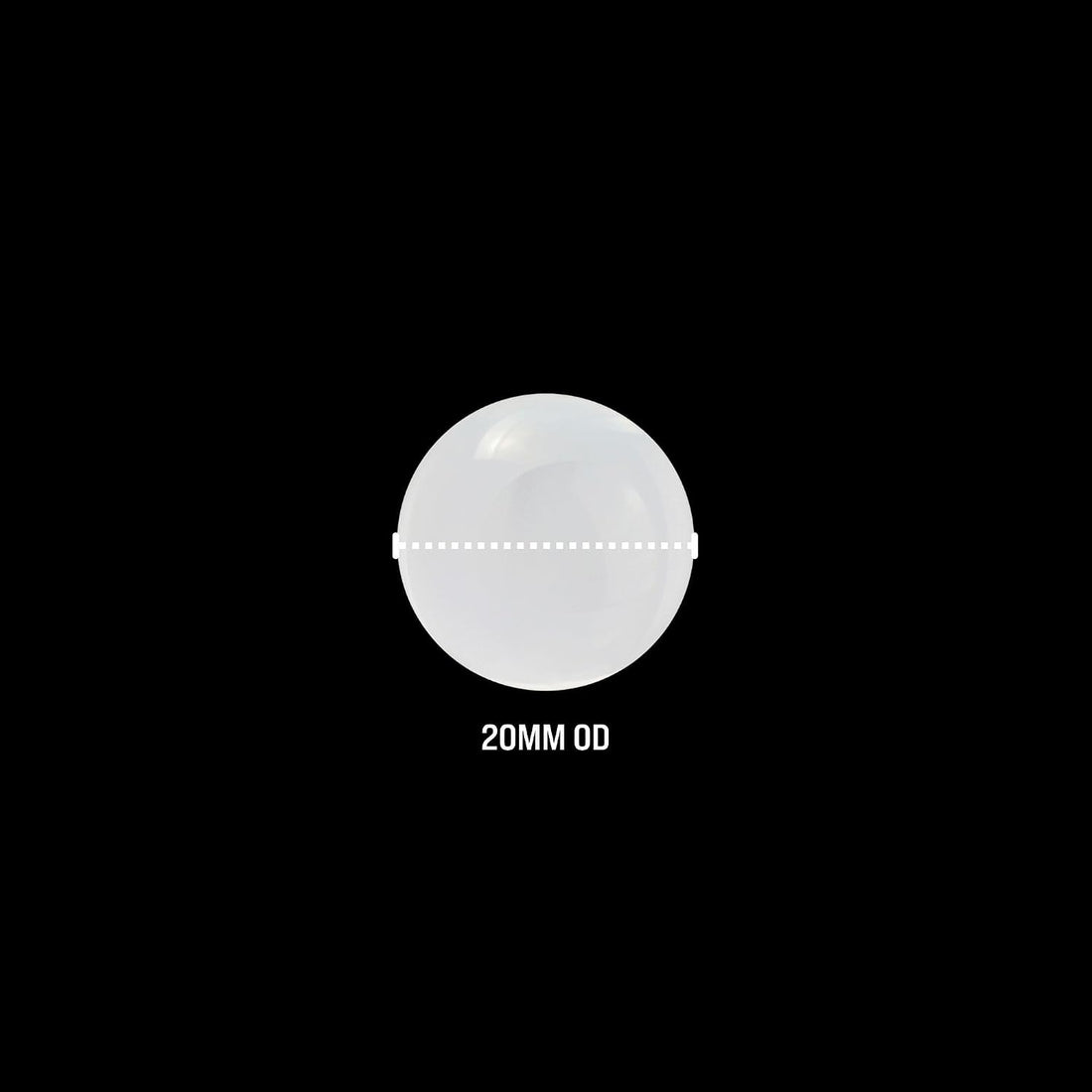 Terporium Quartz Sphere Marble | Single 20mm Clear Marble