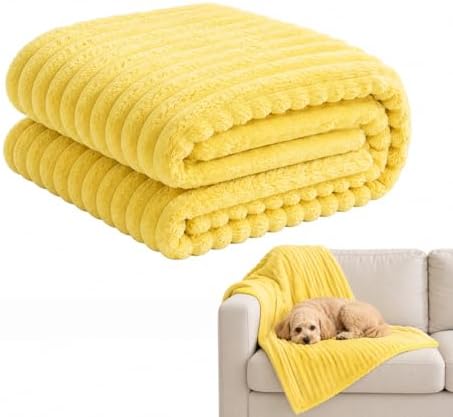 Emotional Support Blanket Yellow for Dogs Security Blanket