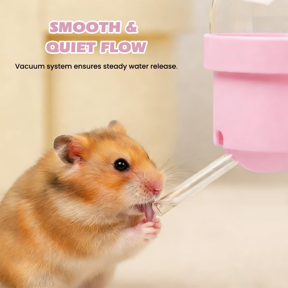 Hamster Water Bottle with Magnetic Holder for Glass Tanks