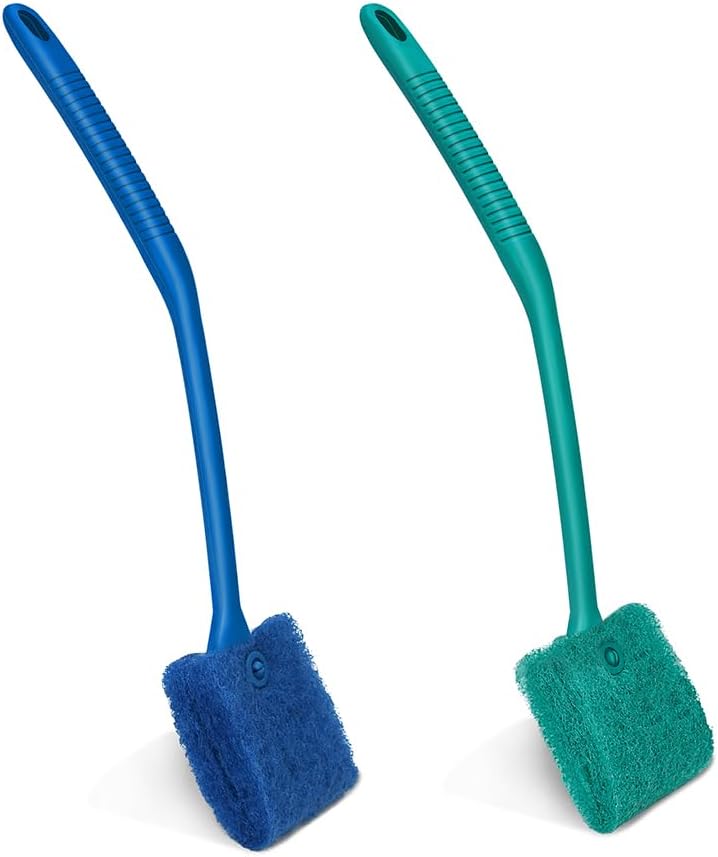 DaToo 2 PCS Fish Tank Cleaning Tools Double Sided Sponge Brush