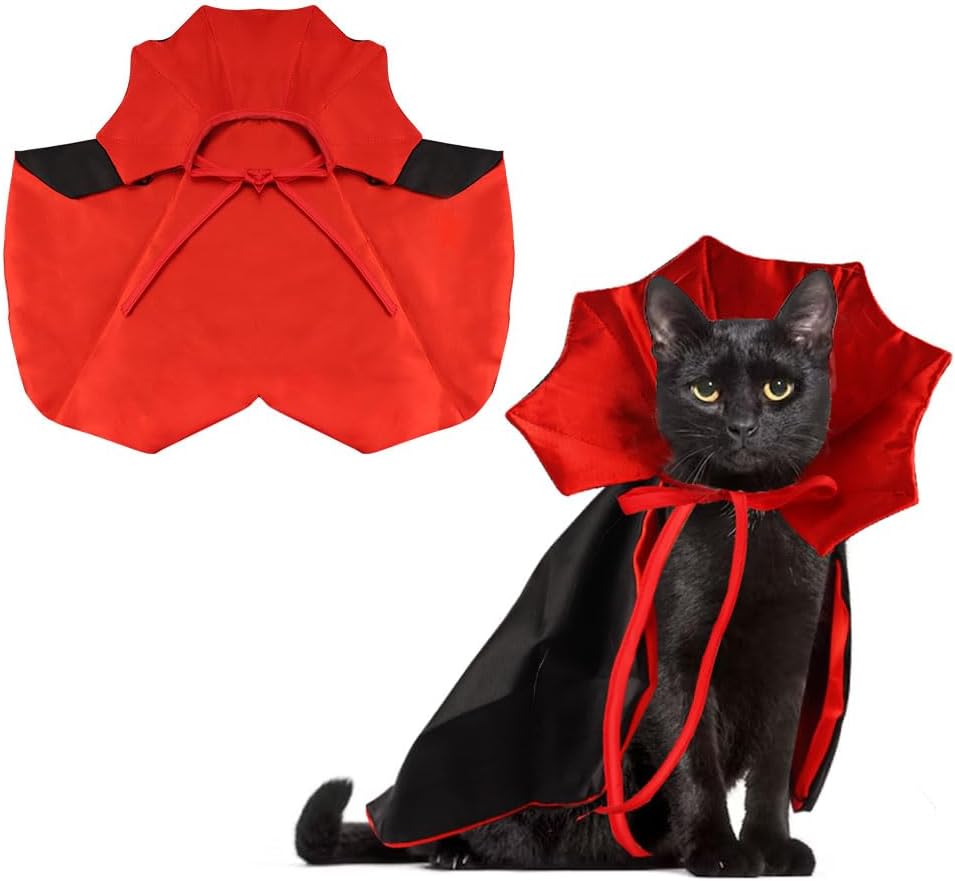 Halloween Cat Costume Cloak Witch Hat Pet Accessories Halloween