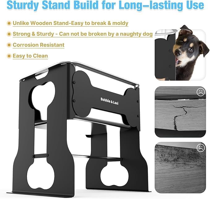 2.4 Gallon Elevated Large Dog Water Bowl,14" Raised Stainless Steel