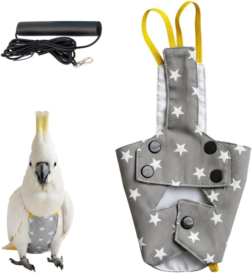 Washable Bird Harness Leash Set