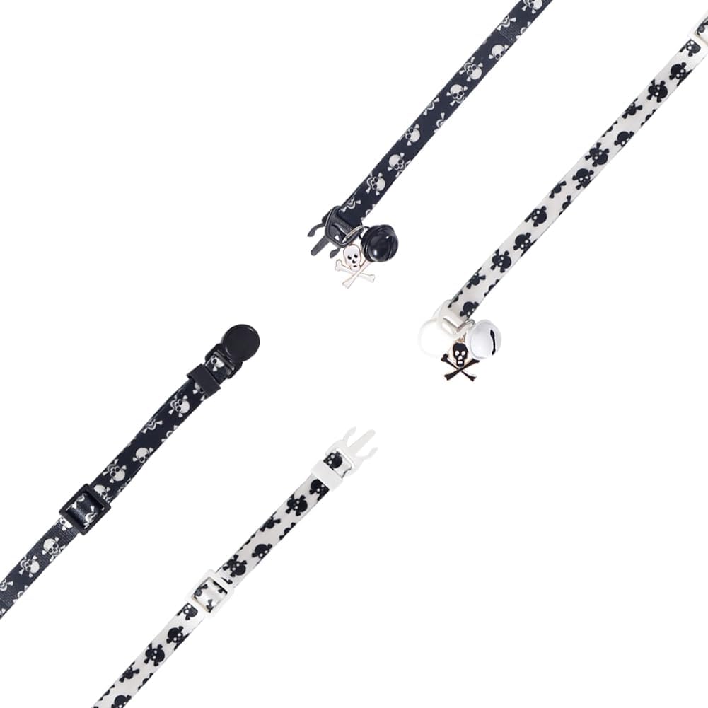 4 Pack Halloween Cat Collar with Bell Breakaway Adjustable for Kitty