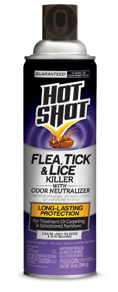 Hot Shot Flea, Tick & Lice Killer with Odor Neutralizer 14 Oz