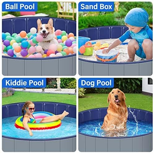 Dog Pool for Large Dogs, Kiddie Pool Hard Plastic