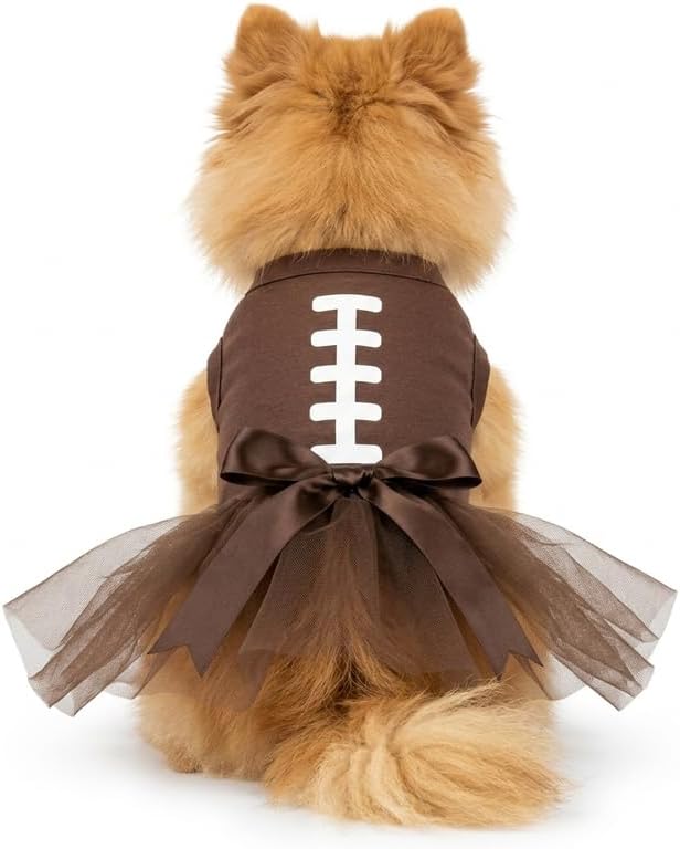 Petitebella Rugby Print Puppy Dog Dress