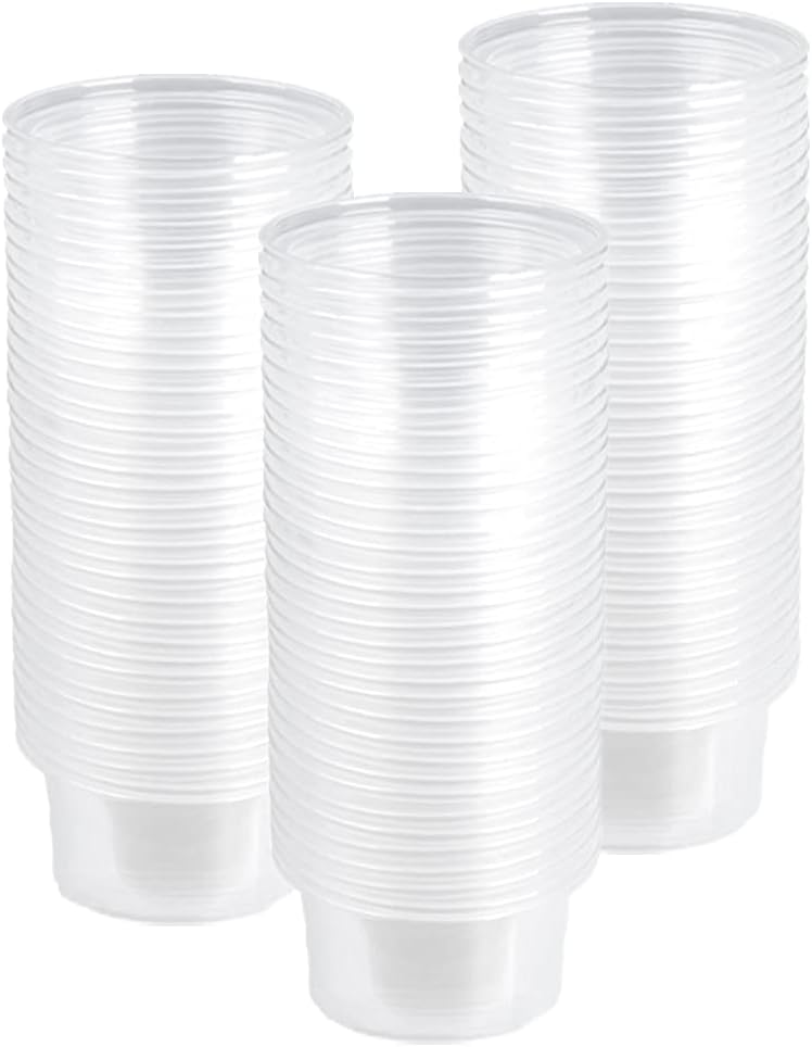 1oz Crested Gecko Food Cups, 100Pcs Reptile Plastic Feeding Dish