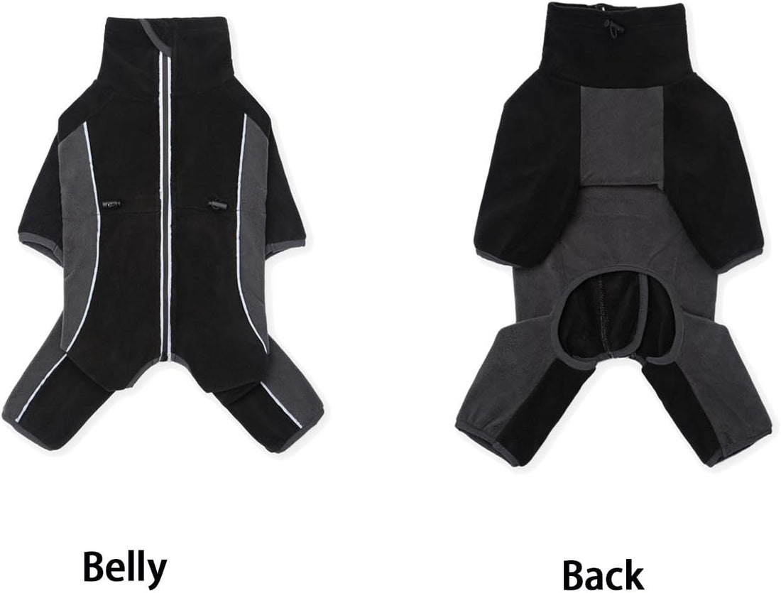 Fleece Dog Coat for Small Medium Dog,Pullover Pajamas Jumpsuit