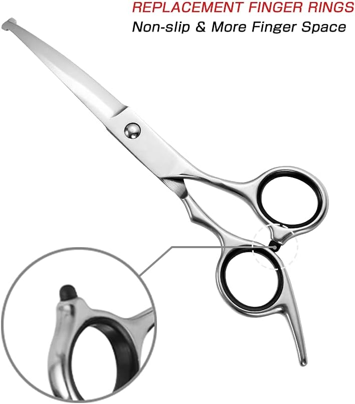 Chibuy Curved dog grooming scissors with Round Tips