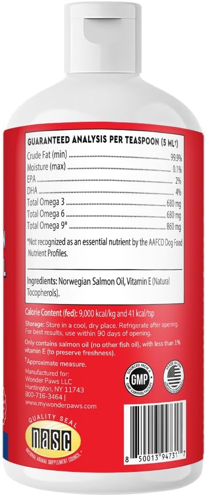 Premium Salmon Oil for Dogs – Pure Norwegian Salmon Oil High in Omega