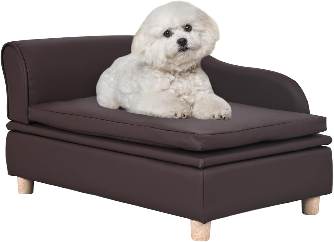 PU Leather Dog Sofa and Chair with Storage