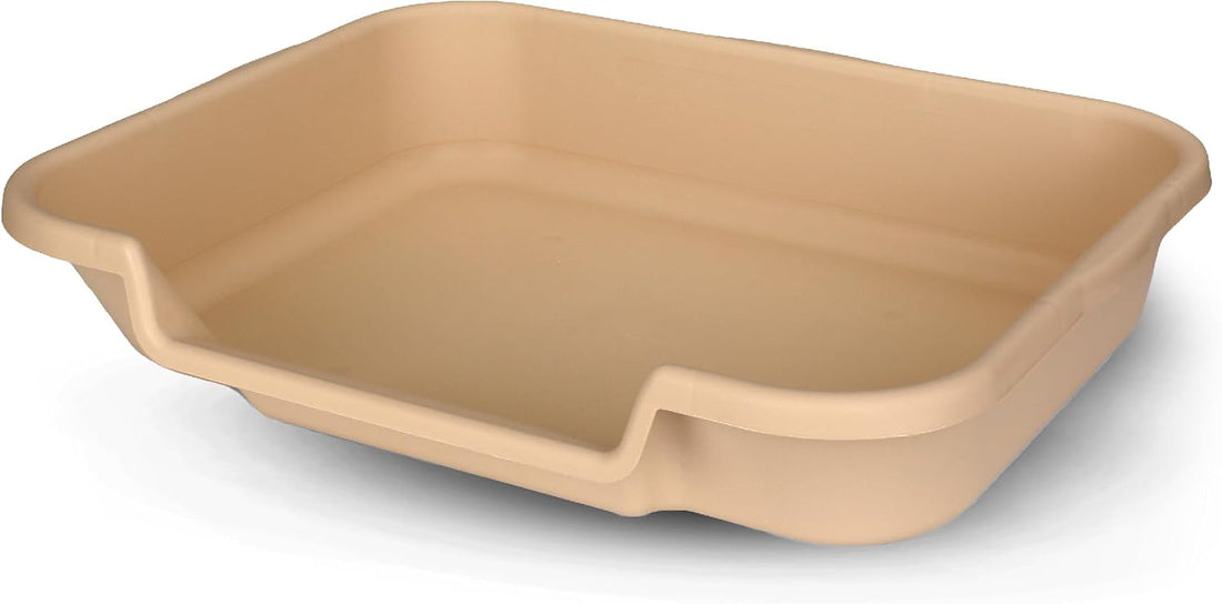 KittyGoHere Senior Cat Litter Box, Large Litter Pan, Beach Sand