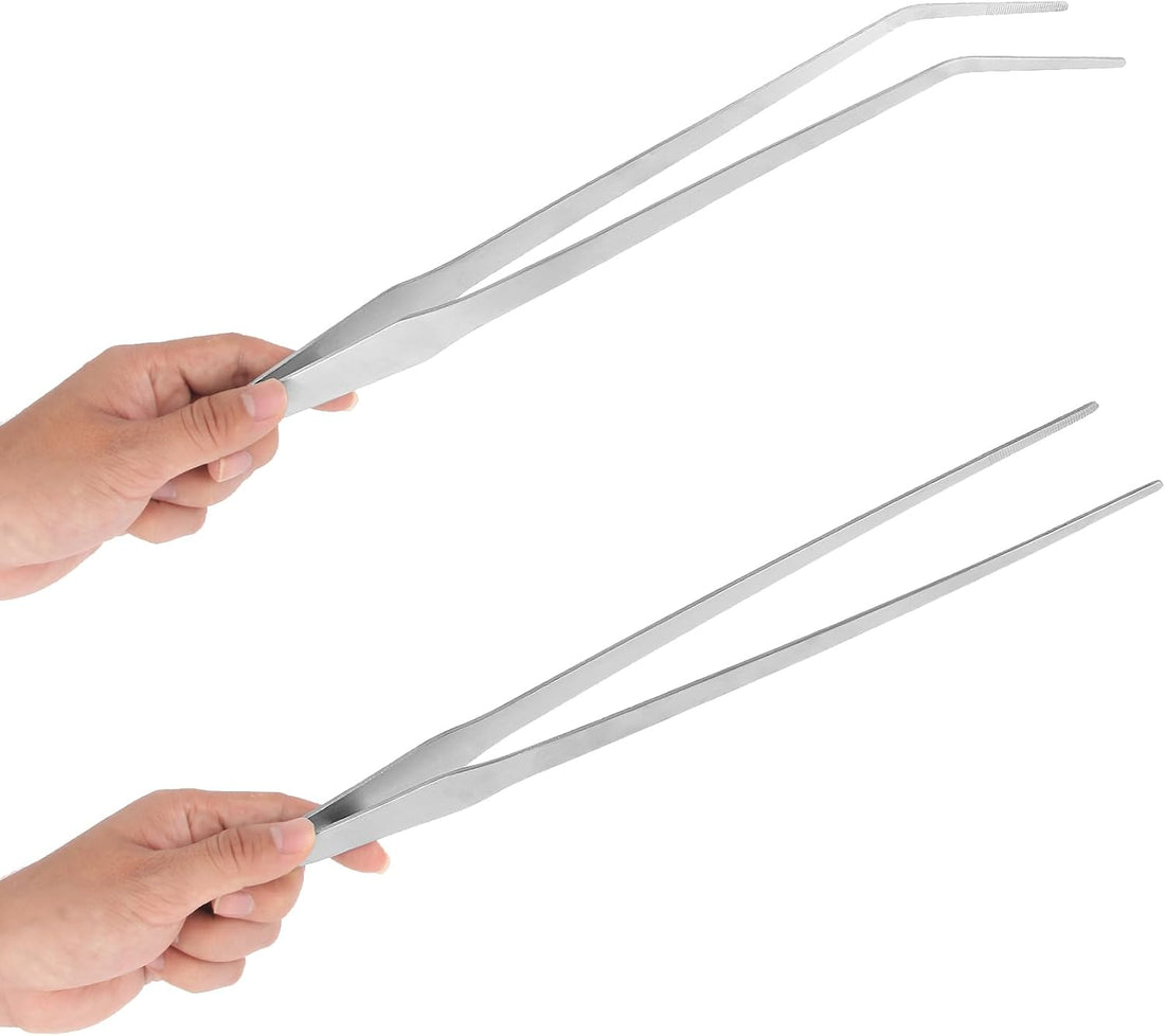 Aquarium Tweezers Extra Long 15 inches Feed Tong Clamps
