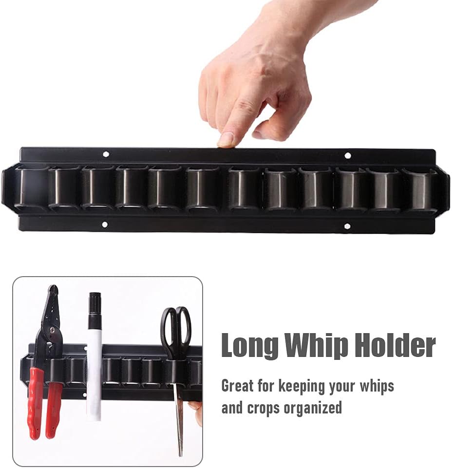 GEZICHTA Horse Whip Crop Holder Rack Wall Mounted for Horse Stables