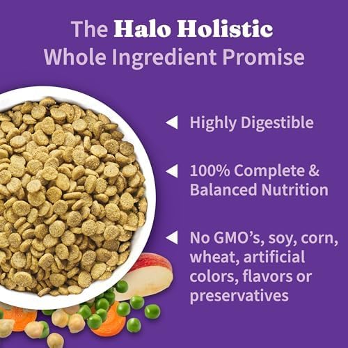 Halo Holistic Dry Dog Food, Vegan Plant-Based Recipe, Superfoods