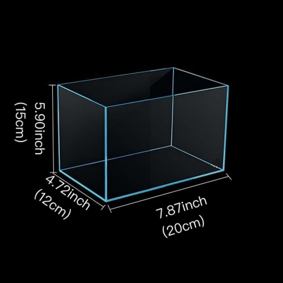 AWXZOM Small Nano Tall Rimless Tank, Glass Fish Tank, Betta Tank