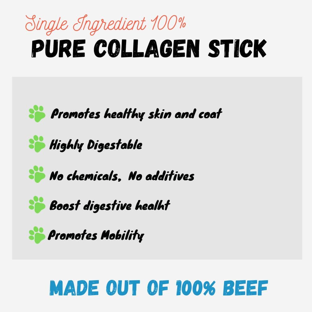 Amazing Dog Treats -Small Collagen Stick - - Collagen Beef Cheek Rolls