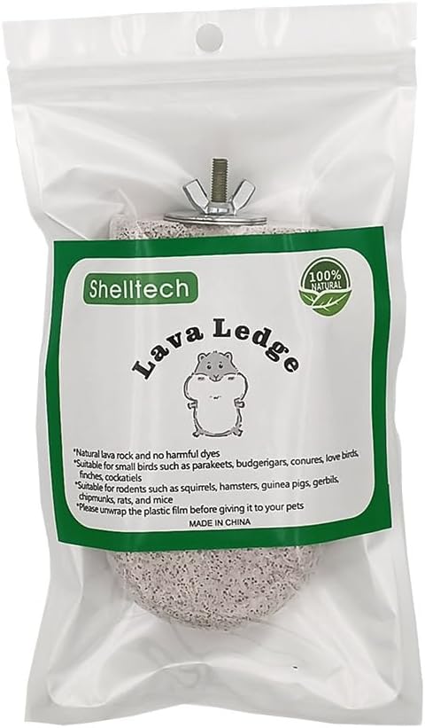 Shelltech Pumice Lava Ledge for Birds, Chinchillas, Hamsters, Parrots