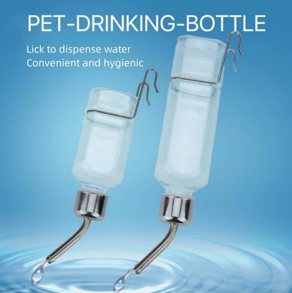 2 Pcs Pet Cage Water Bottle No Drip Small Animal Water Bottle